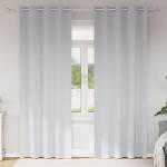 Pure Line Home Плътни завеси в цвят светлосив с метални халки, 2 бр. , 140 x 245 см