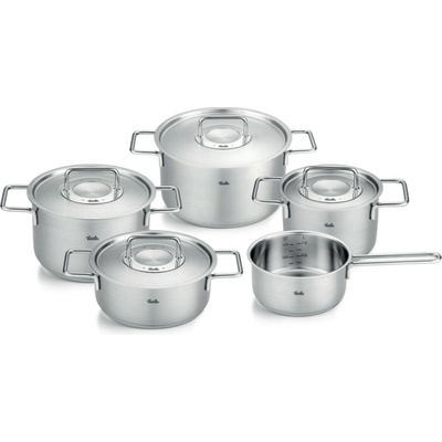 Fissler Súprava hrncov PURE, nerezové pokrievky na hrniec, sada 5 ks, strieborná, nerezová oceľ