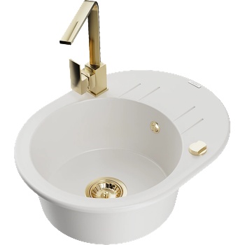 Mexen Kevin гранитна кухненска мивка с 1 камера с отцедник и кухненски (6517-20-670300-50)