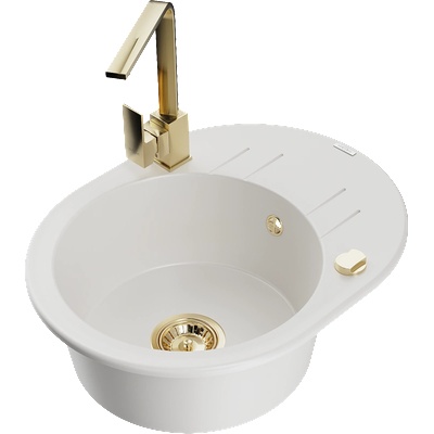 Mexen Kevin гранитна кухненска мивка с 1 камера с отцедник и кухненски (6517-20-670300-50)