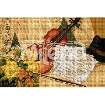 Milena Style Натюрморт с цигулка - гоблен със схема конци dmc 1: 4