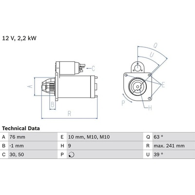 BOSCH 0 986 021 620 Startér (0986021620)