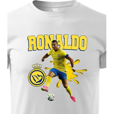 Dětské tričko Cristiano Ronaldo Al Nassr BíláCanvas Dětské tričko Bezvatriko.cz 2241