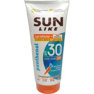 SUN LIKE слънцезащитен лосион, Panthenol, Туба, SPF 30, 200мл