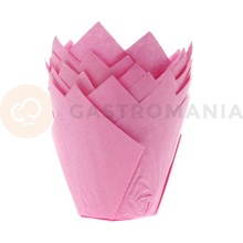 House of Marie Košíčky na cupcake tulipán růžová HM5690 růžová průměr 5 cm 36 ks