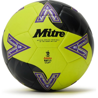 Mitre Футболна топка Mitre FA Cup 2025 Football - Lime/Purple