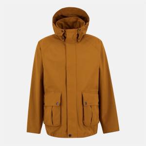 BARBOUR Men's Re-Engineered Wading Spey Showerproof Detachable Hood Long Sleeve Rain Anorak - Bronze SN52