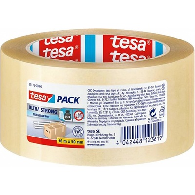 Tesa solvent Páska lepicí Ultra Strong 50 mm x 66 m, PVC, tichá, čirá
