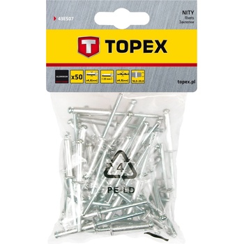 TOPEX Алуминиев нит 4, 8 mm x 23 mm, 50 бр. 43E507 (43E507)