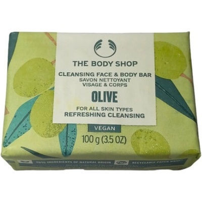 The Body Shop Tuhé mýdlo na obličej a tělo Olive 100 g