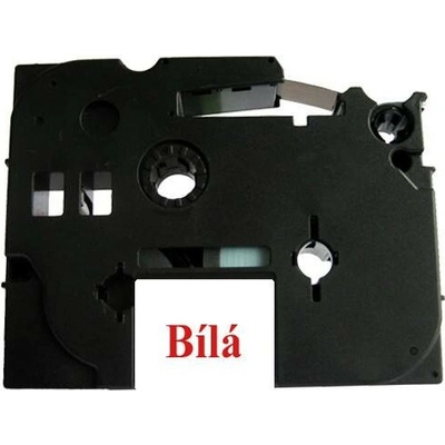 Můj-toner Páska štítky Brother TZ-232 TZE-232,TZ232,TZE-232 P-touch 12 mm délka 8 m červená bílá laminovaná kompatibilní