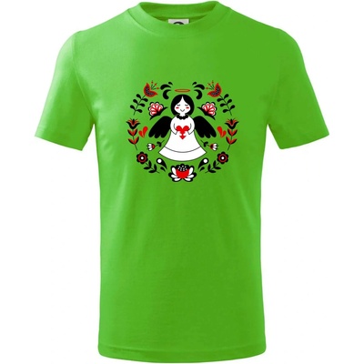 Folklór Anjelik tričko detské Apple Green