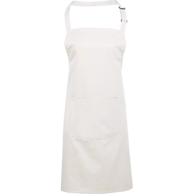 Premier Workwear Kuchyňská zástěra s laclem a kapsou Bílá