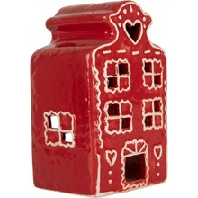 Červená perníková chaloupka na svíčku Gingerbread Cott - 8*7*13 cm - Clayre & Eef