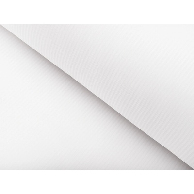 Damašek Atlas Grádl biely - tenké pásiky 2 mm DM-012 - metráž šírka 285 cm