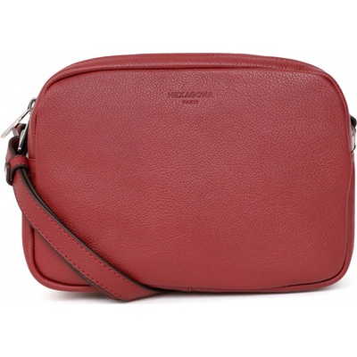 Hexagona dámská kožená crossbody kabelka Cecilie červená