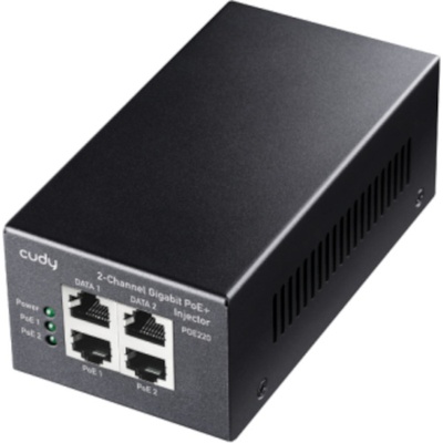 Cudy PoE инжектор Cudy - POE220, Gigabit, 2x30W, черен (CUDY-INJ-POE220)