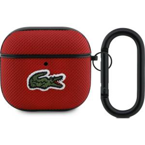 Lacoste Petit Pique Калъф с Лого Croc за AirPods 4 Червен (LCA4PVCR)