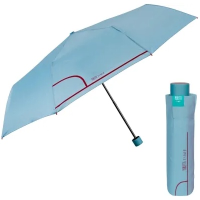 Дамски неавтоматичен чадър Perletti Time 26236, Тюркоаз