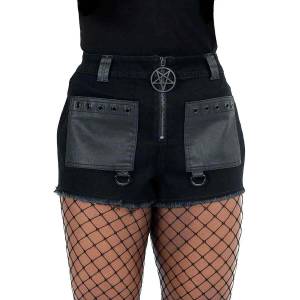KILLSTAR Дамски шорти KILLSTAR - No Excuses - ЧЕРЕН - KSRA003603