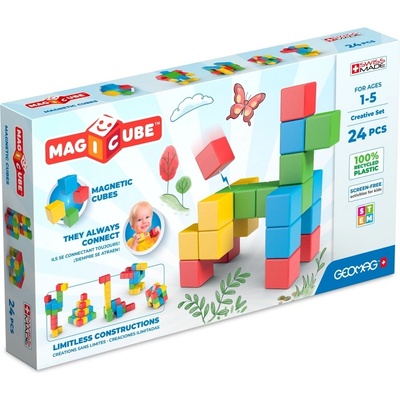 Geomag Магнитни кубчета Geomag - Magicube Творения, 24 части (G248)