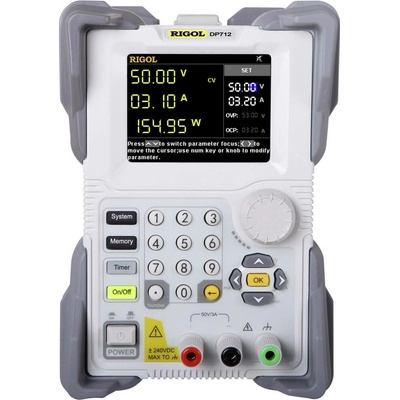 Rigol DP712 laboratorní zdroj s nastavitelným napětím, 0 - 50 V, 0 - 3 A, 150 W, RS-232, lze dálkově ovládat, OVP, lze p