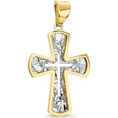 Argento zlatý prívesok krížik 8A170