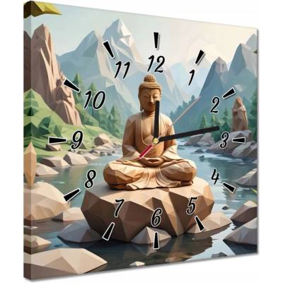 žiadna značka Hodiny 30x30 Buddha origami