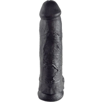 King cock dildo black with balls 30.48 cm