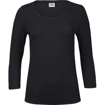 TEE JAYS tj460 / Дамска еластична тениска с 3/4 ръкав - черна l (18046000203)