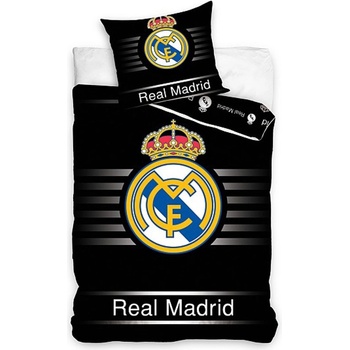 Carbotex Obliečky Real Madrid čierná bavlna 140x200 70x80