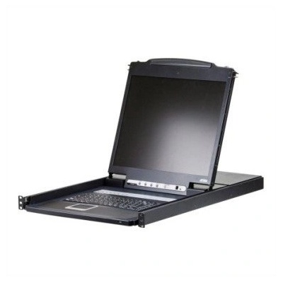ATEN CL1308N стелажна конзола 48, 3 см (19") 1280 x 1024 пиксела Метал, Пластмаса Черен 1U (8-Port 19" LCD KVM Switch)