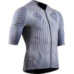X-Bionic Мъжка фланелка с къс ръкав за колоездене X-Bionic Corefusion Ultimate Aero Jersey S/S Cycling jersey - Windmap / Seal Grey - размер XXL (056-3353-0115)