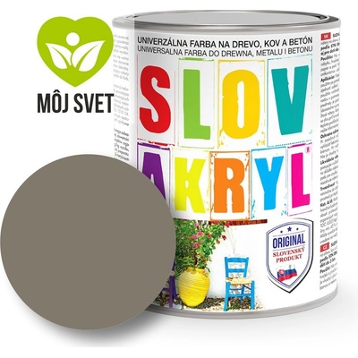 Slovakryl univerzálná farba 0,75 Kg sivá