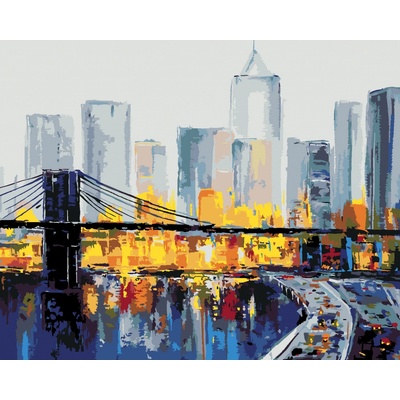 zuty Malování podle čísel Rušný New York 80 x 100 cm vypnuté plátno na rám
