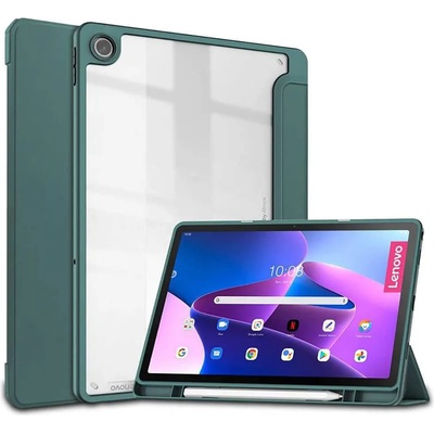 Tech-Protect SC Pen Hybrid Case - кожен кейс и поставка за Lenovo Tab M10 Plus 10.6 3rd Gen (2022) (зелен)
