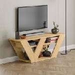 TopMebel ТВ шкаф Pipralla TopMebel от меламин в цвят дъб 110x30x40cm
