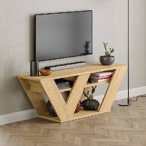 TopMebel ТВ шкаф Pipralla TopMebel от меламин в цвят дъб 110x30x40cm