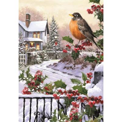 Clementoni - Puzzle Classic Christmas Collection: Birds in the garden - 1 000 piese