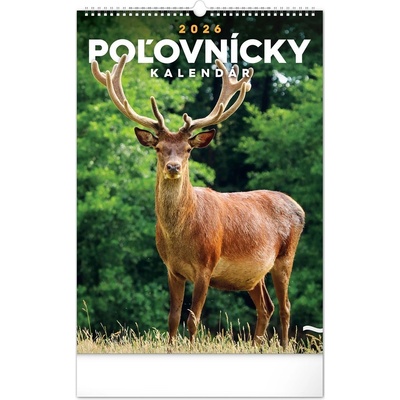 NOTIQUE Nástenný kalendár Poľovnícky 33 x 46 cm 2026