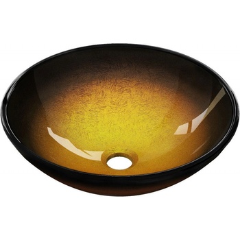 Mexen Mira стъклена плот за мивка 42 x 42 cm, тъмно златно - 24124251 (24124251)