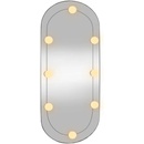 vidaXL Стенно огледало с LED лампи 35x80 см стъкло овално (3189162)