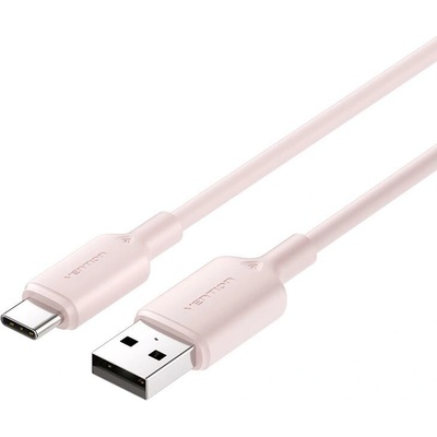 Vention CTQPF USB 2.0 A Male to C Male 3A, 1m, růžový