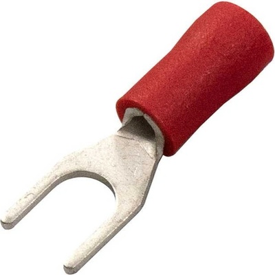 370304 Vidlička lisovací ECO-Line s PVC izolací 0,5 - 1 mm2, M 4 červená, Haupa