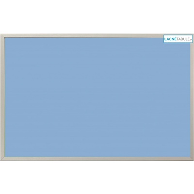 MEMOBE Magnetická tabuľa farebná v striebornom ráme - modrá MDF 60 x 40 cm