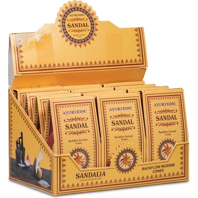 Ayurvedic Vonné jehlánky Tekoucí dým Santal 10 ks – Zboží Dáma