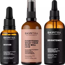 SkinTra Regenerácia Brightoner kyselinové tonikum 100 ml + Everything What Your Skin Will Love tonikum s prebiotikami 100 ml + Reviver revitalizačné sérum 30 ml darčeková sada