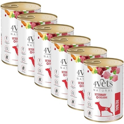 4Vets Natural Veterinary Exclusive Renal 6 x 400 g