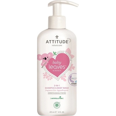 Attitude Dětské tělové mýdlo a šampon 2v1 bez vůně 473 ml