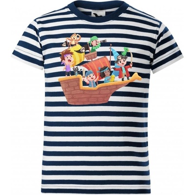NakupTextil Sailor 805 tričko dětské s potiskem námořní modrá
